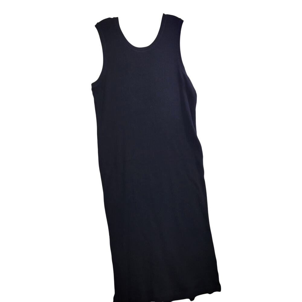 Lauren Ralph Lauren Black Knit Ribbed Sleeveless Maxi Dress Size 1X 61625-1145 - Picture 4 of 5